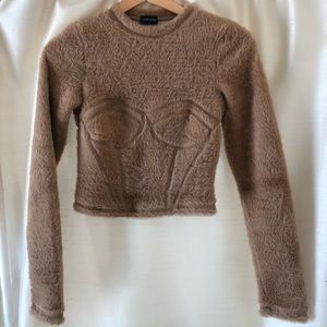 OC Calliygian Fuzzy Bustier Sweater